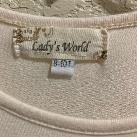 Off white cotton 3/4 sleeves w/ lace embellishment - Picture 5 of 9